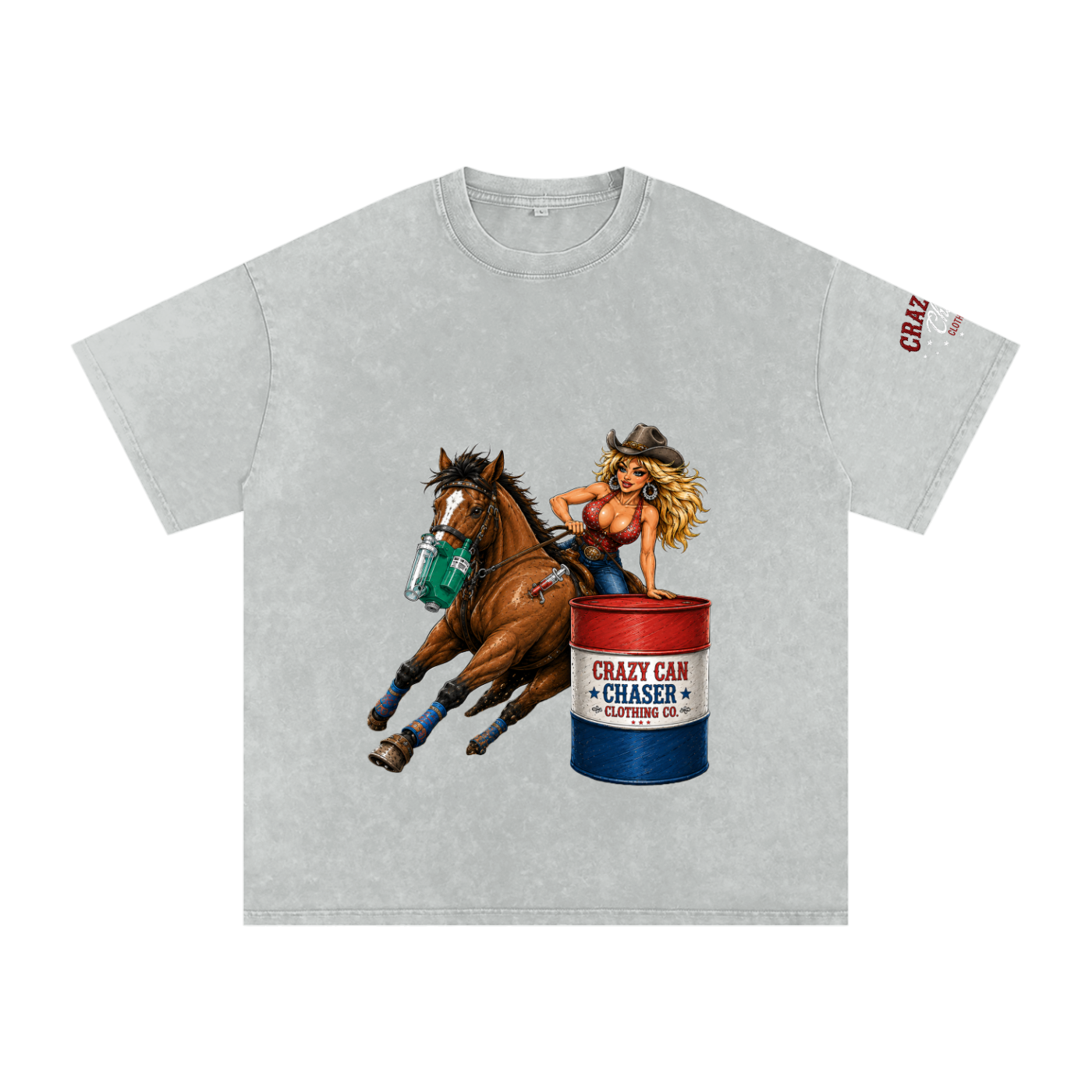 Barrel Betty Snow Washed Oversized Cotton T-Shirt
