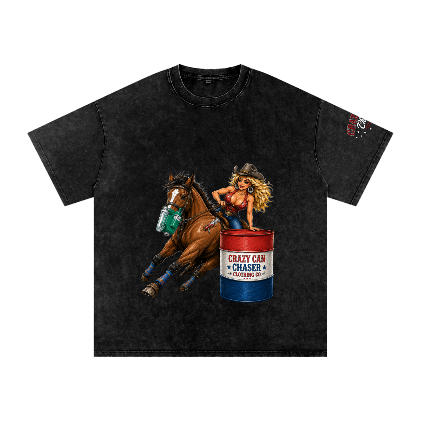 Barrel Betty Snow Washed Oversized Cotton T-Shirt
