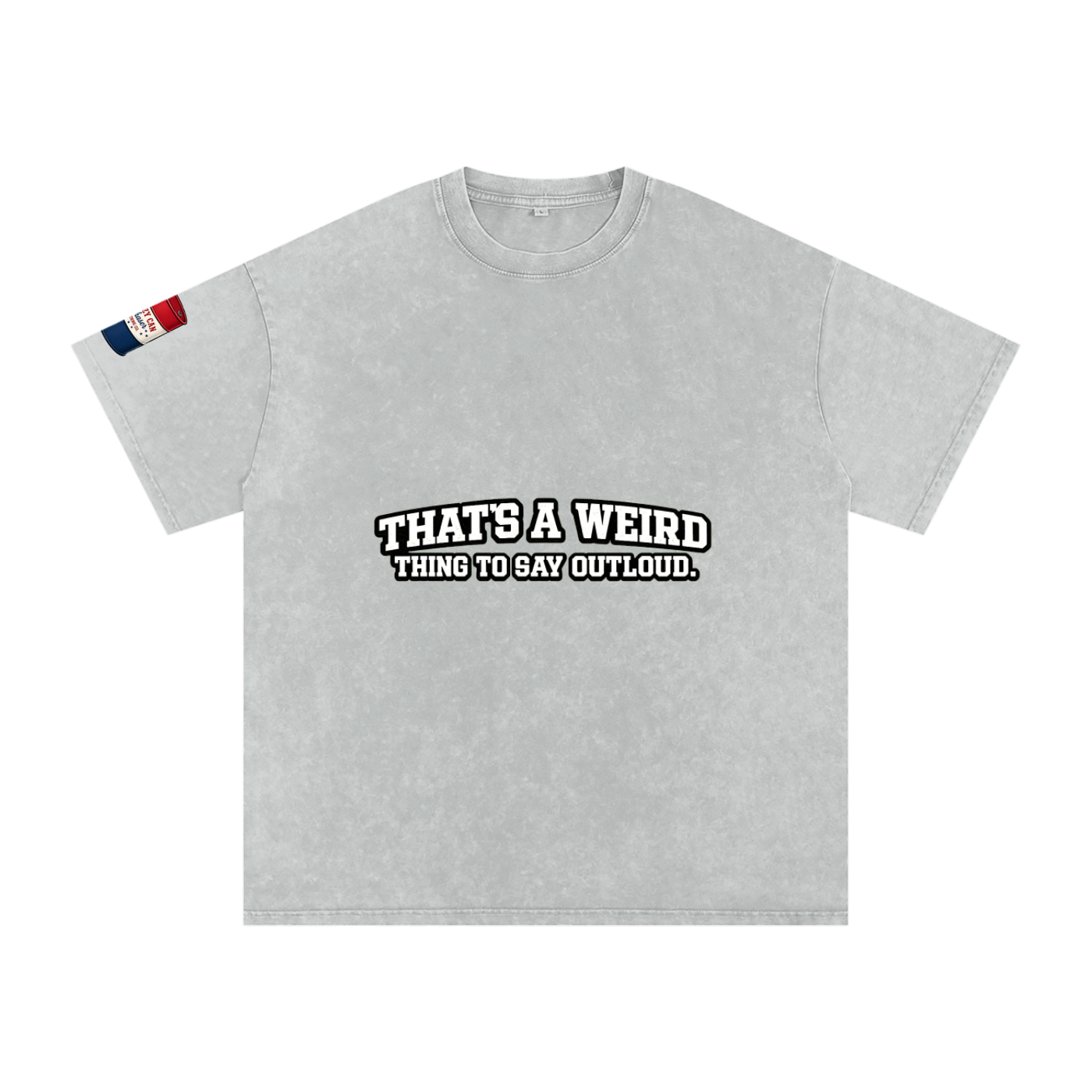 That's Weird Snow Washed Oversized Cotton T-Shirt
