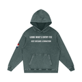 LOOK WHO Snow Washed Loose Cotton Hoodie