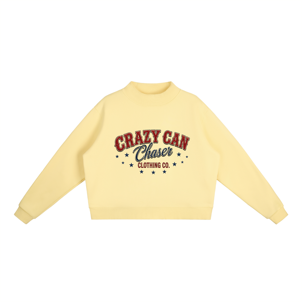 CCC Essential Fleece Mock-Neck Crew Sweatshirt