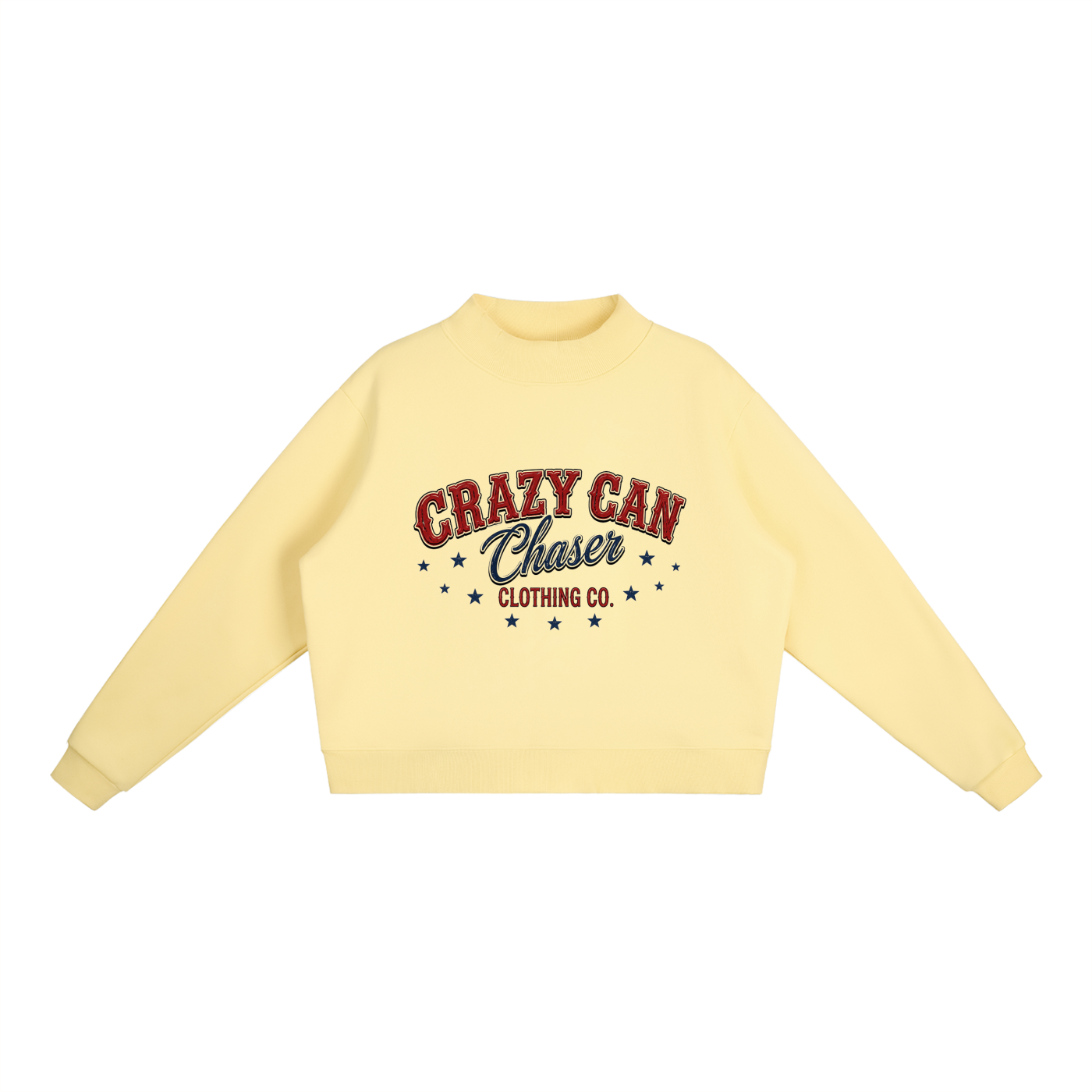 CCC Essential Fleece Mock-Neck Crew Sweatshirt