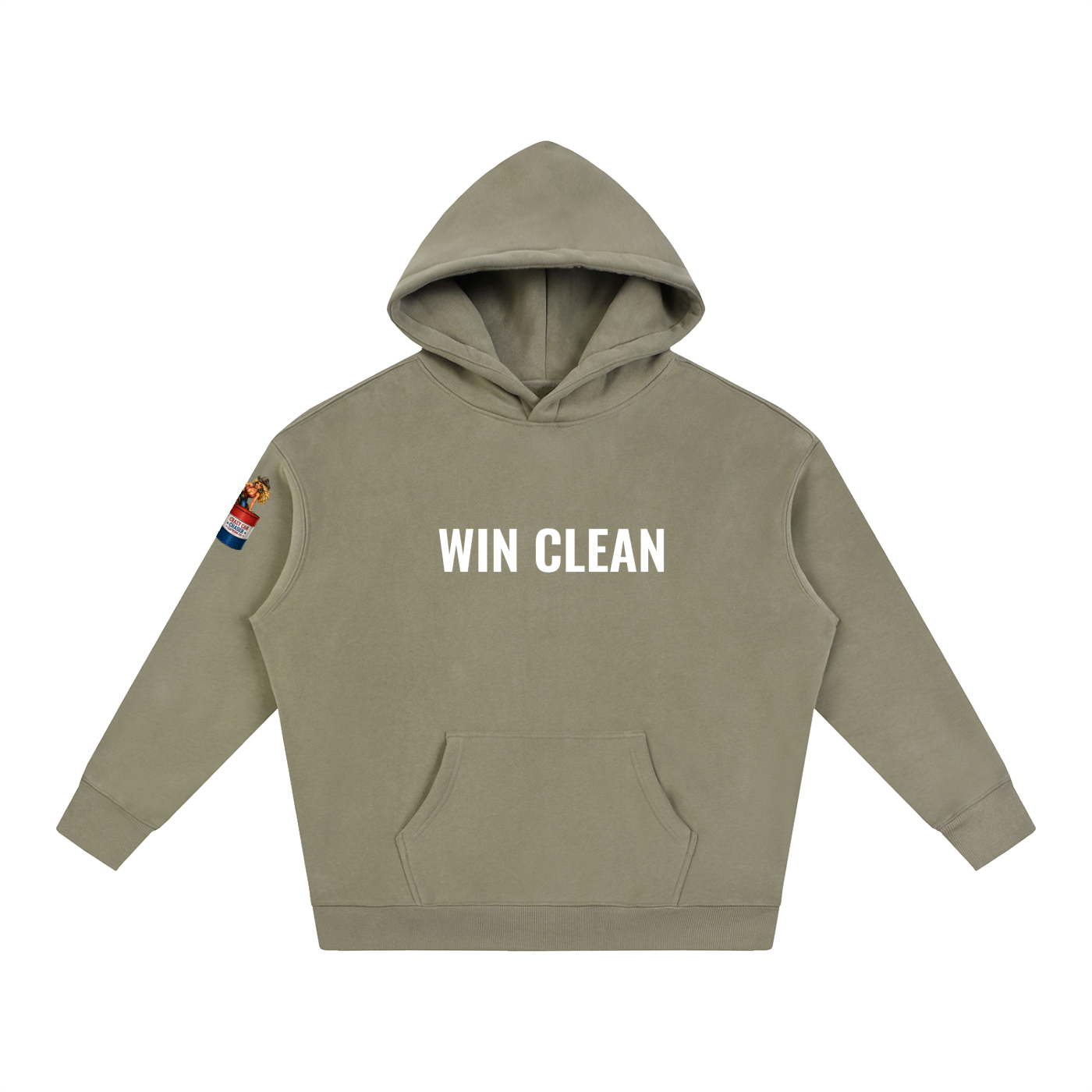 WIN CLEAN Oversize Fleeced Hoodie