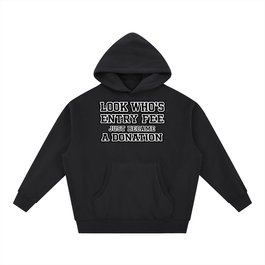 Look Who Essential Oversized Boxy Fit Fleece Hoodie