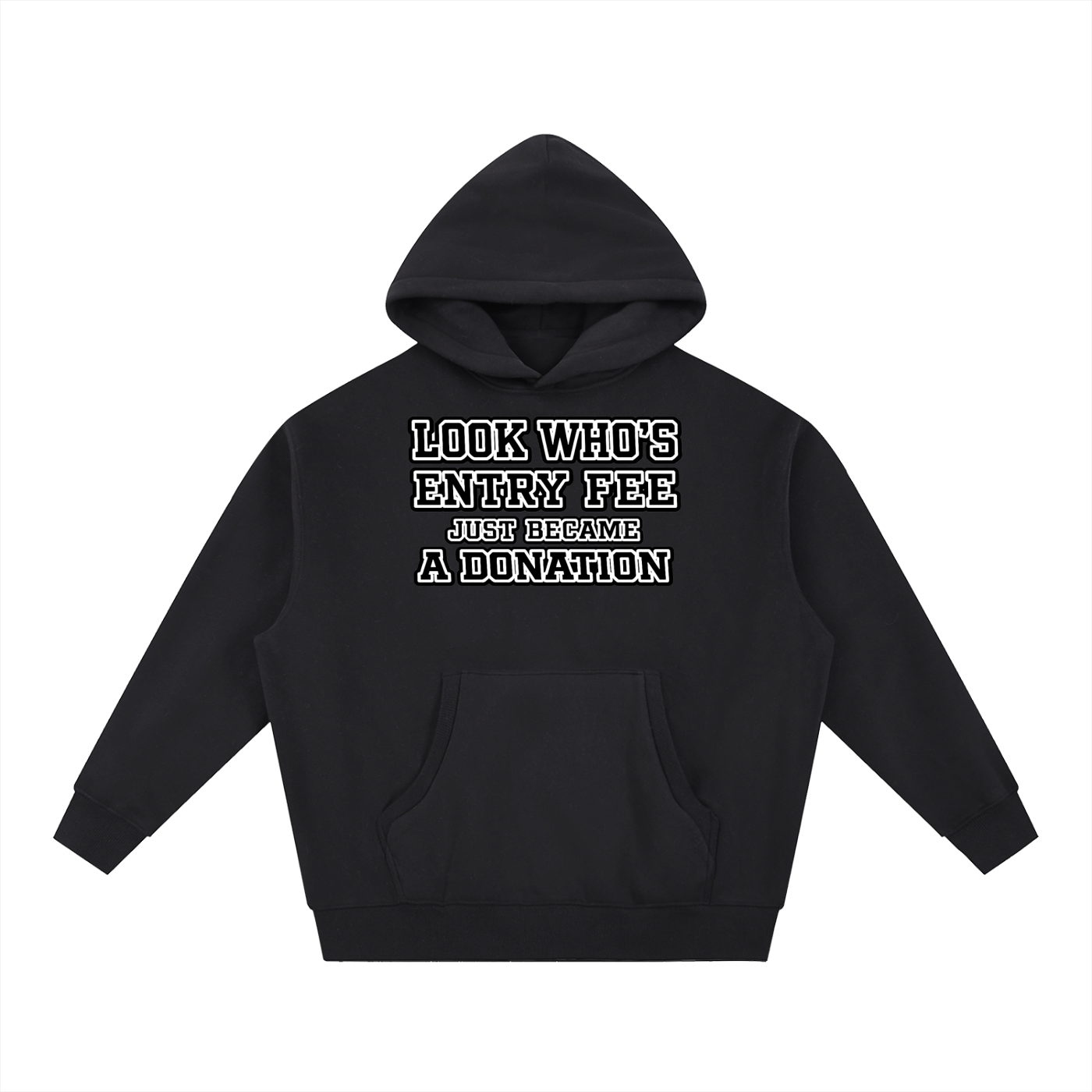 Look Who Essential Oversized Boxy Fit Fleece Hoodie