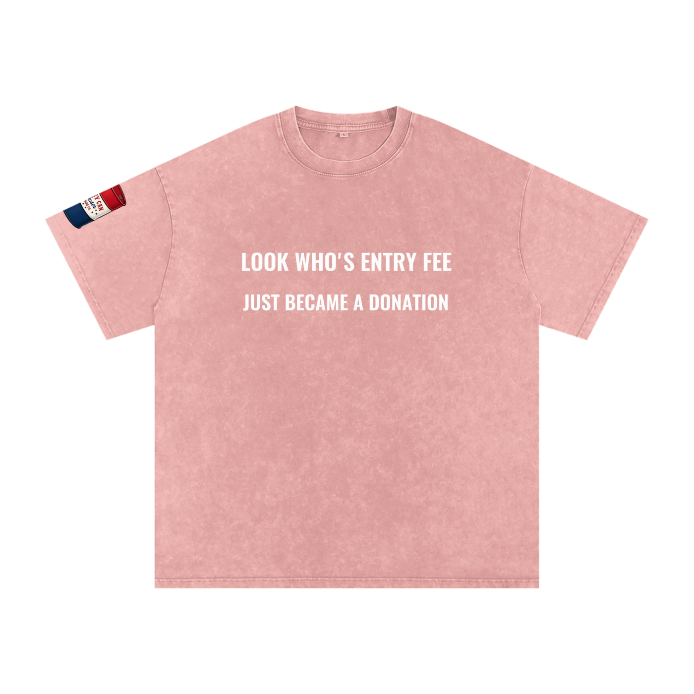 LOOK WHO Snow Washed Oversized Cotton T-Shirt