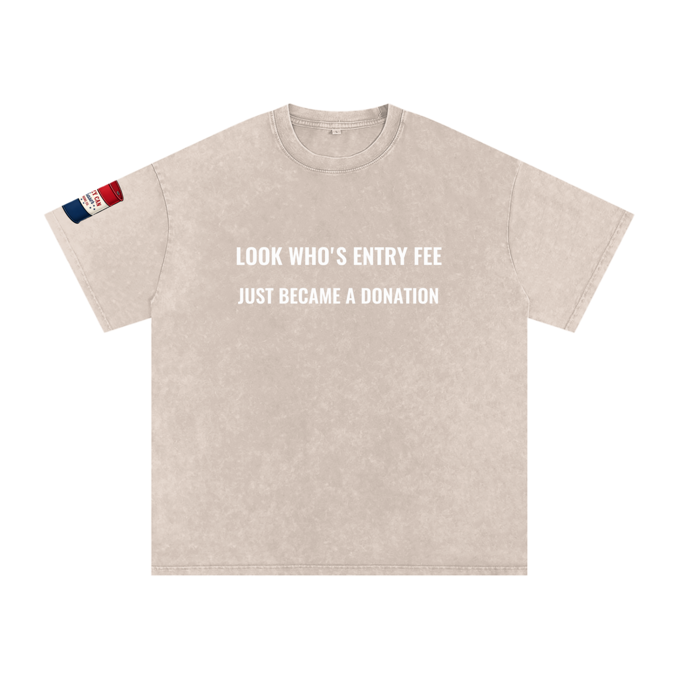 LOOK WHO Snow Washed Oversized Cotton T-Shirt