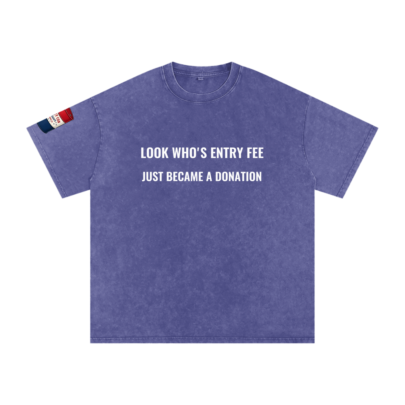 LOOK WHO Snow Washed Oversized Cotton T-Shirt