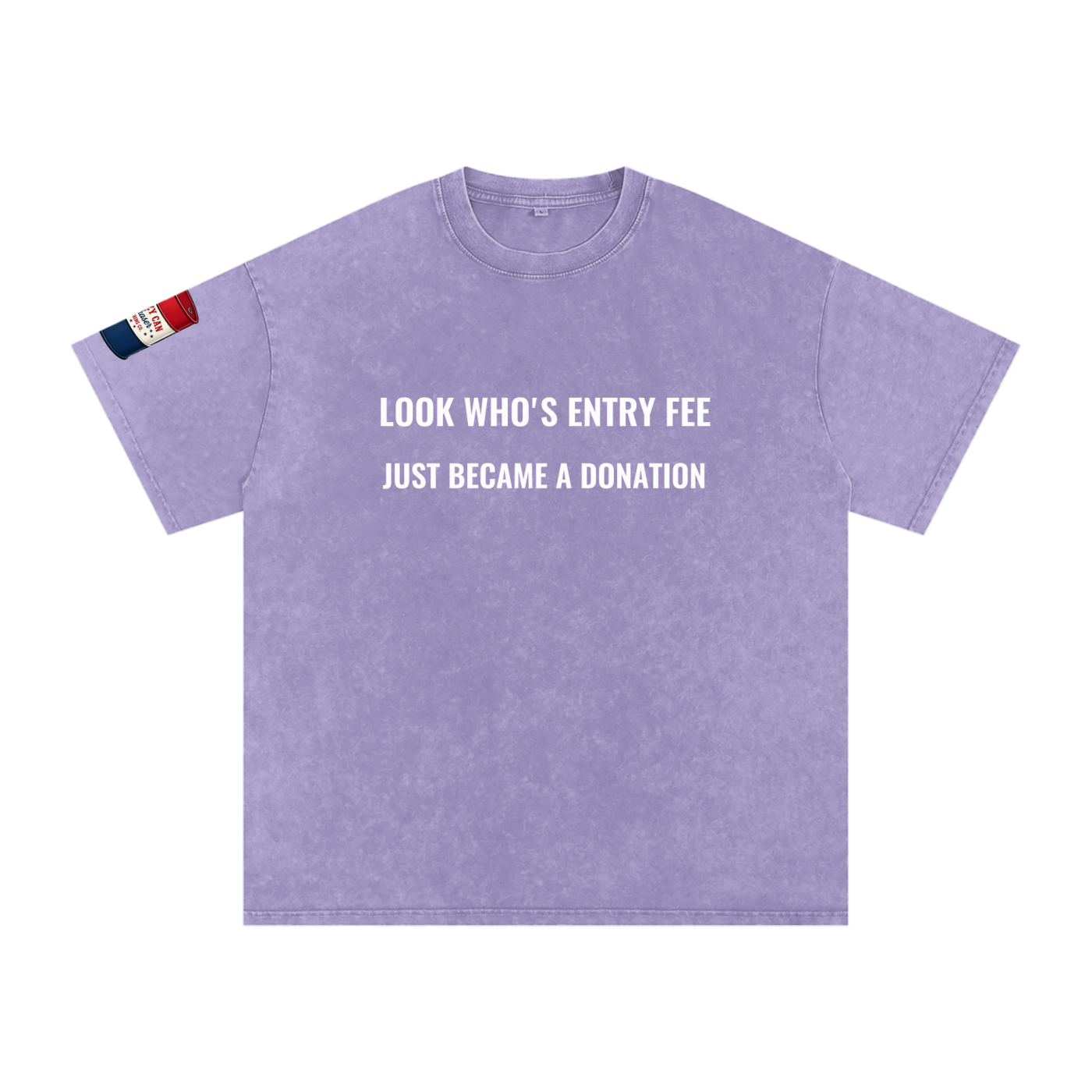 LOOK WHO Snow Washed Oversized Cotton T-Shirt