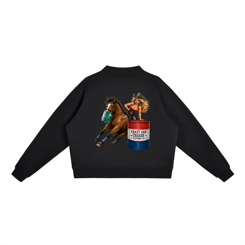Barrel Racer Betty Mock-Neck Crew Sweatshirt
