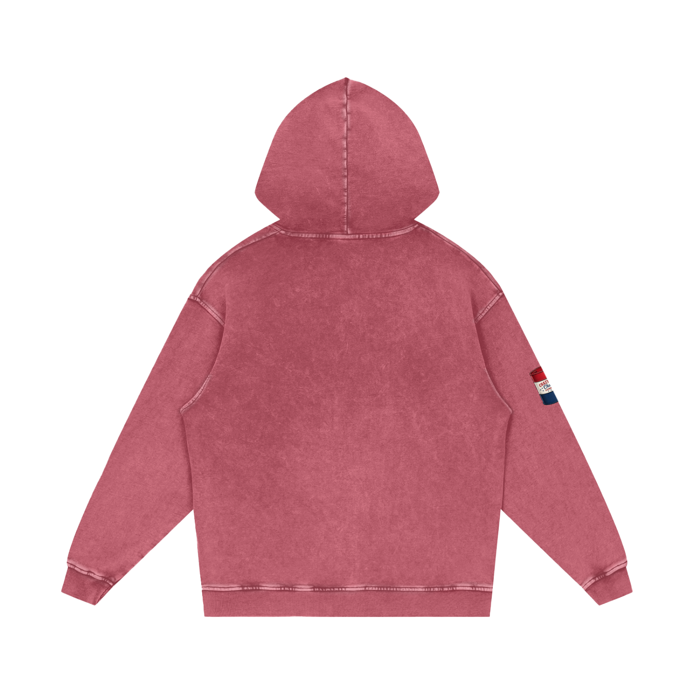 LOOK WHO Snow Washed Loose Cotton Hoodie