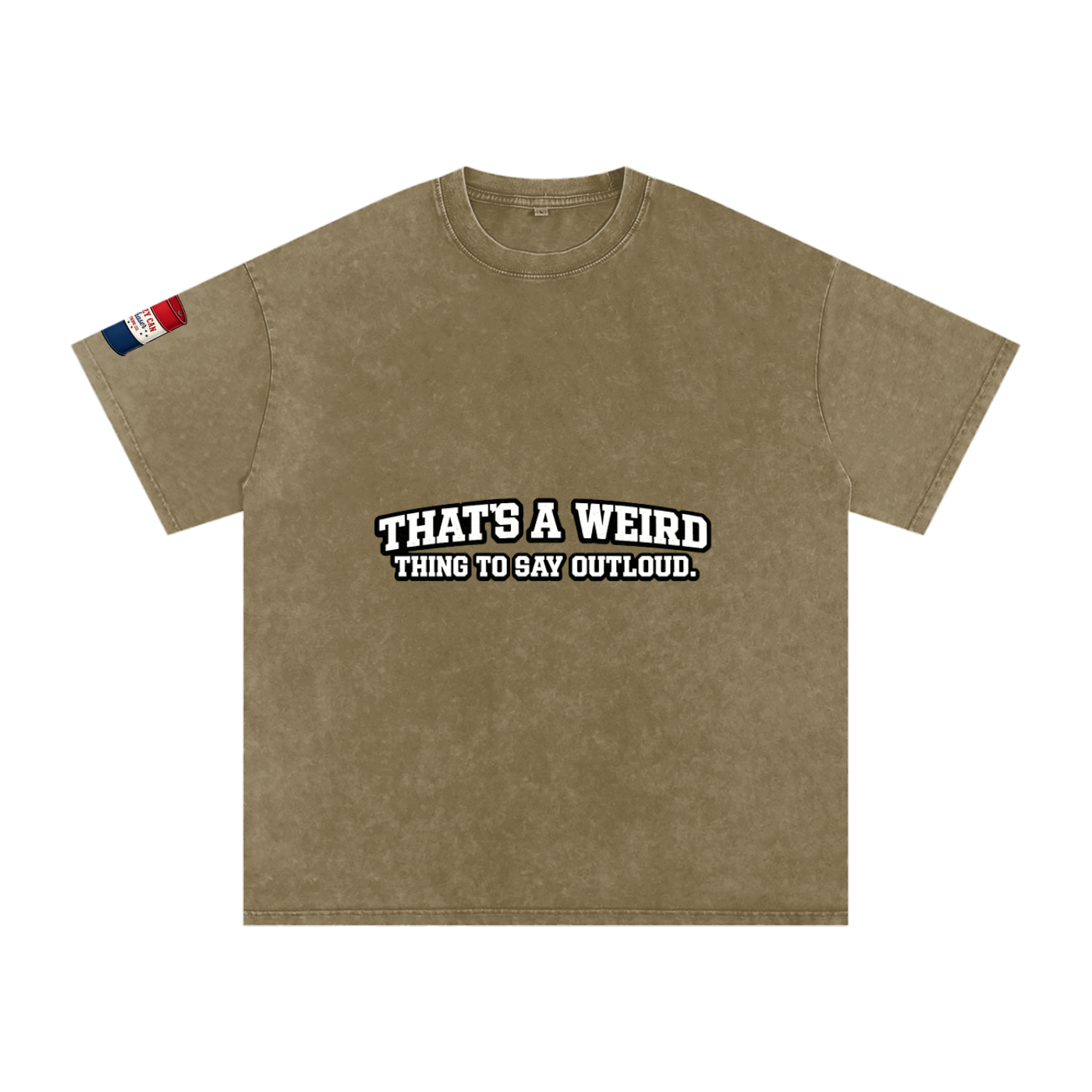That's Weird Snow Washed Oversized Cotton T-Shirt