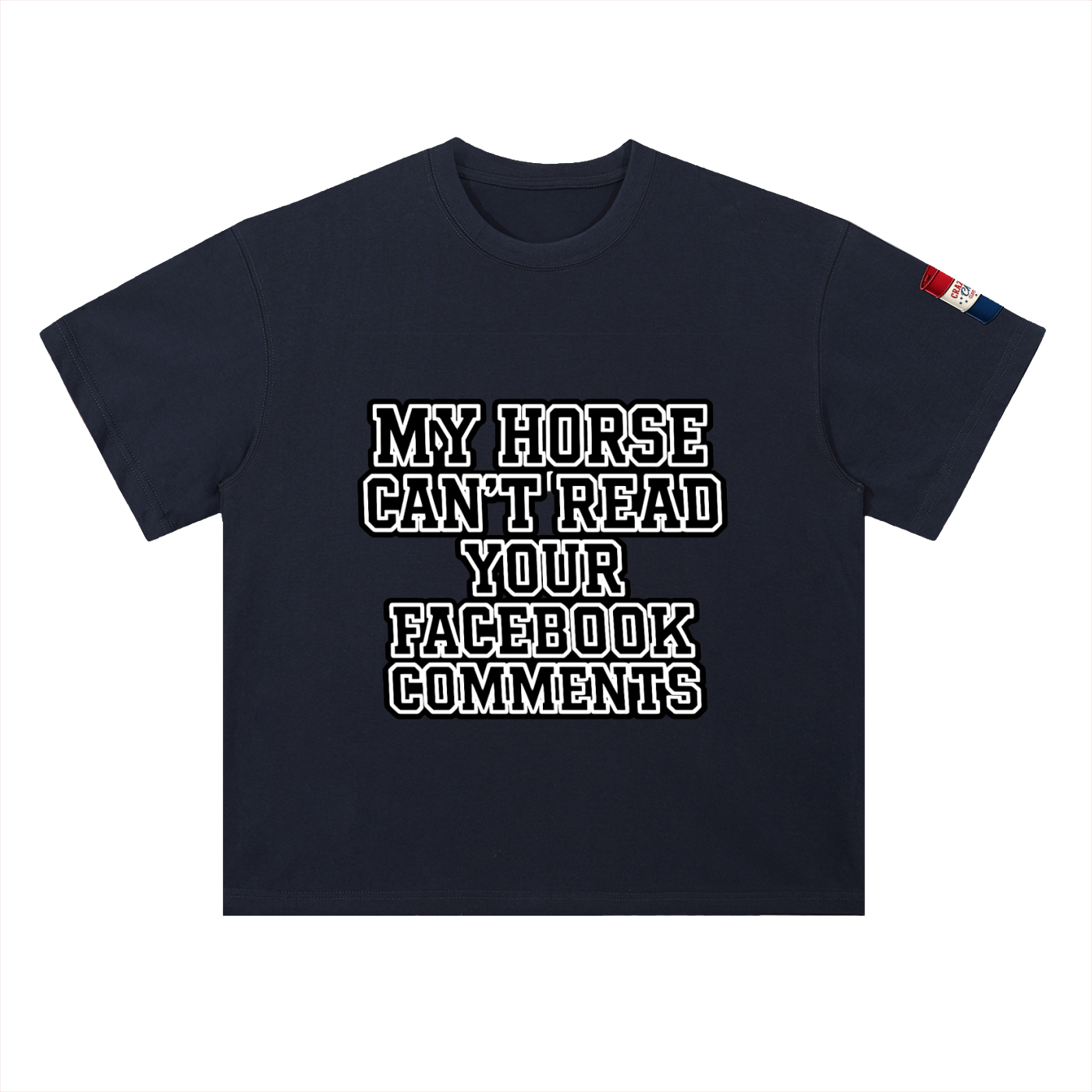My Horse Can't Read Heavyweight Drop Shoulder Cotton T-Shirt