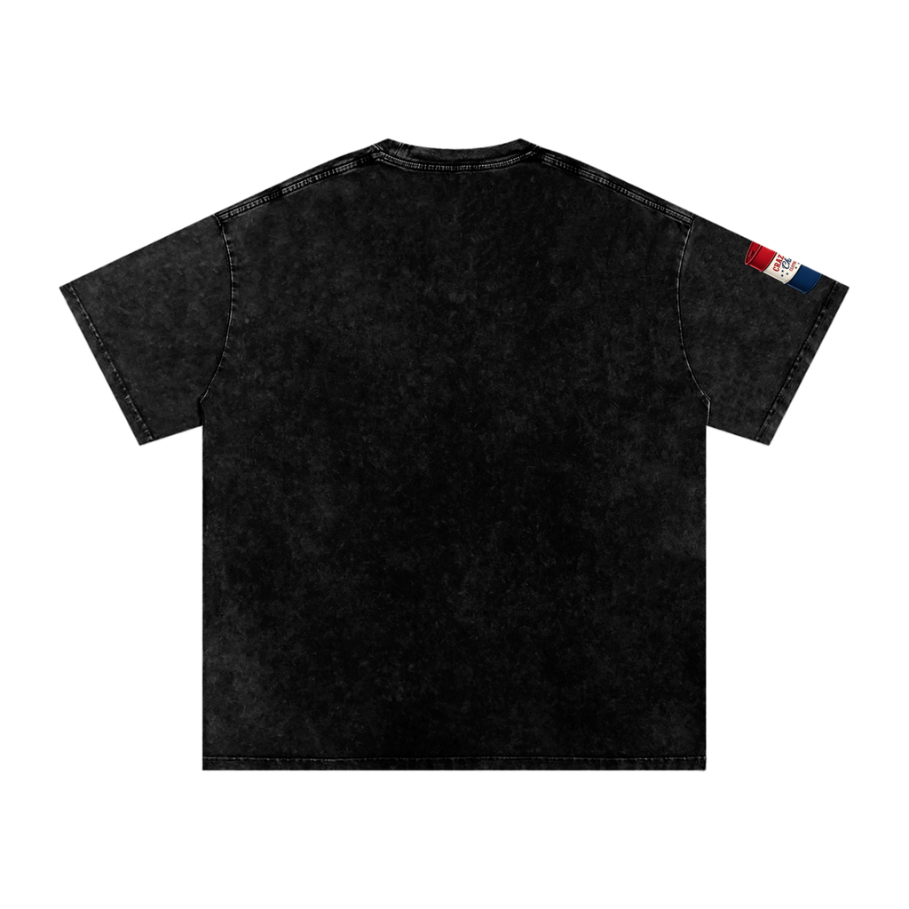 LOOK WHO Snow Washed Oversized Cotton T-Shirt