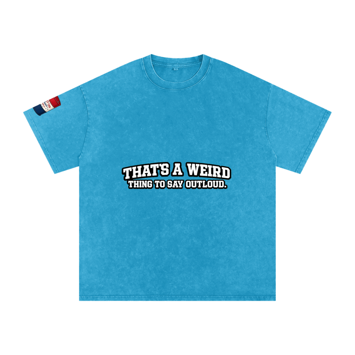 That's Weird Snow Washed Oversized Cotton T-Shirt