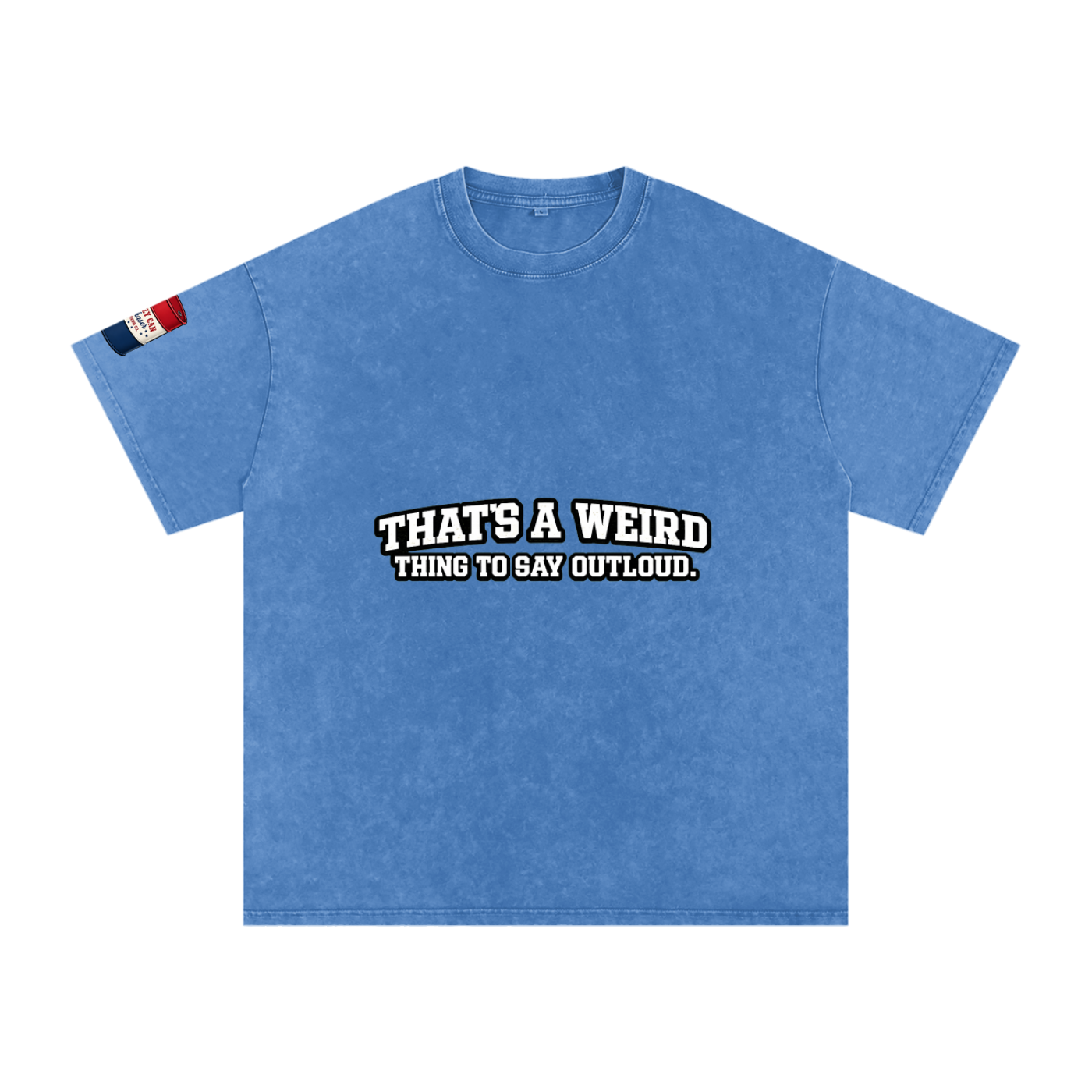 That's Weird Snow Washed Oversized Cotton T-Shirt