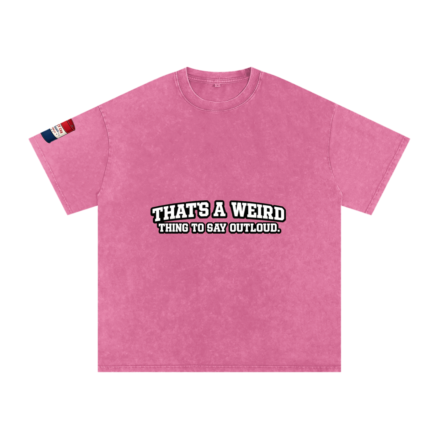That's Weird Snow Washed Oversized Cotton T-Shirt