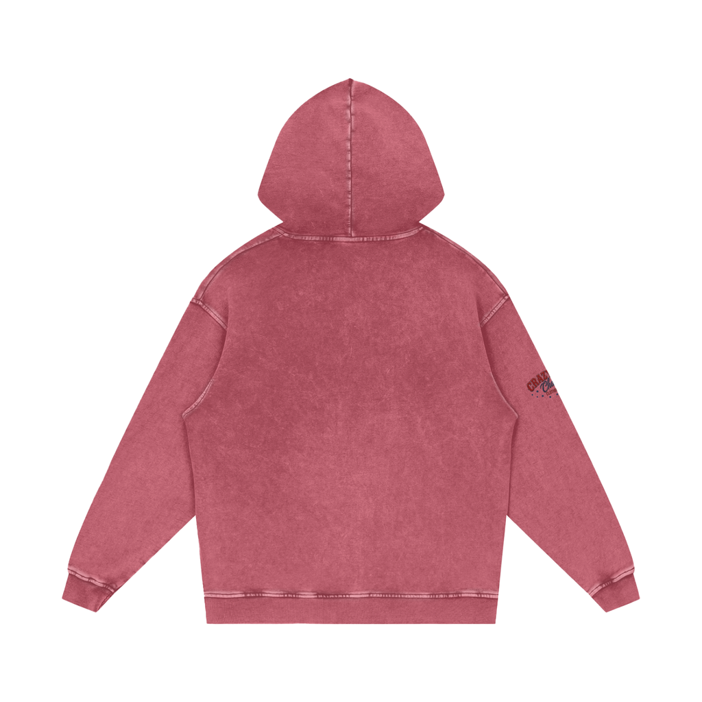 LIKE A BARREL HORSE Snow Washed Loose Cotton Hoodie