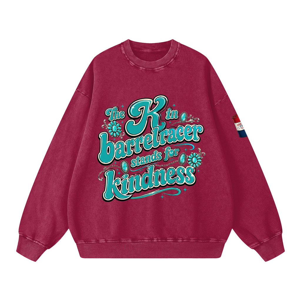 Kindness Snow Washed Oversized Sweatshirt