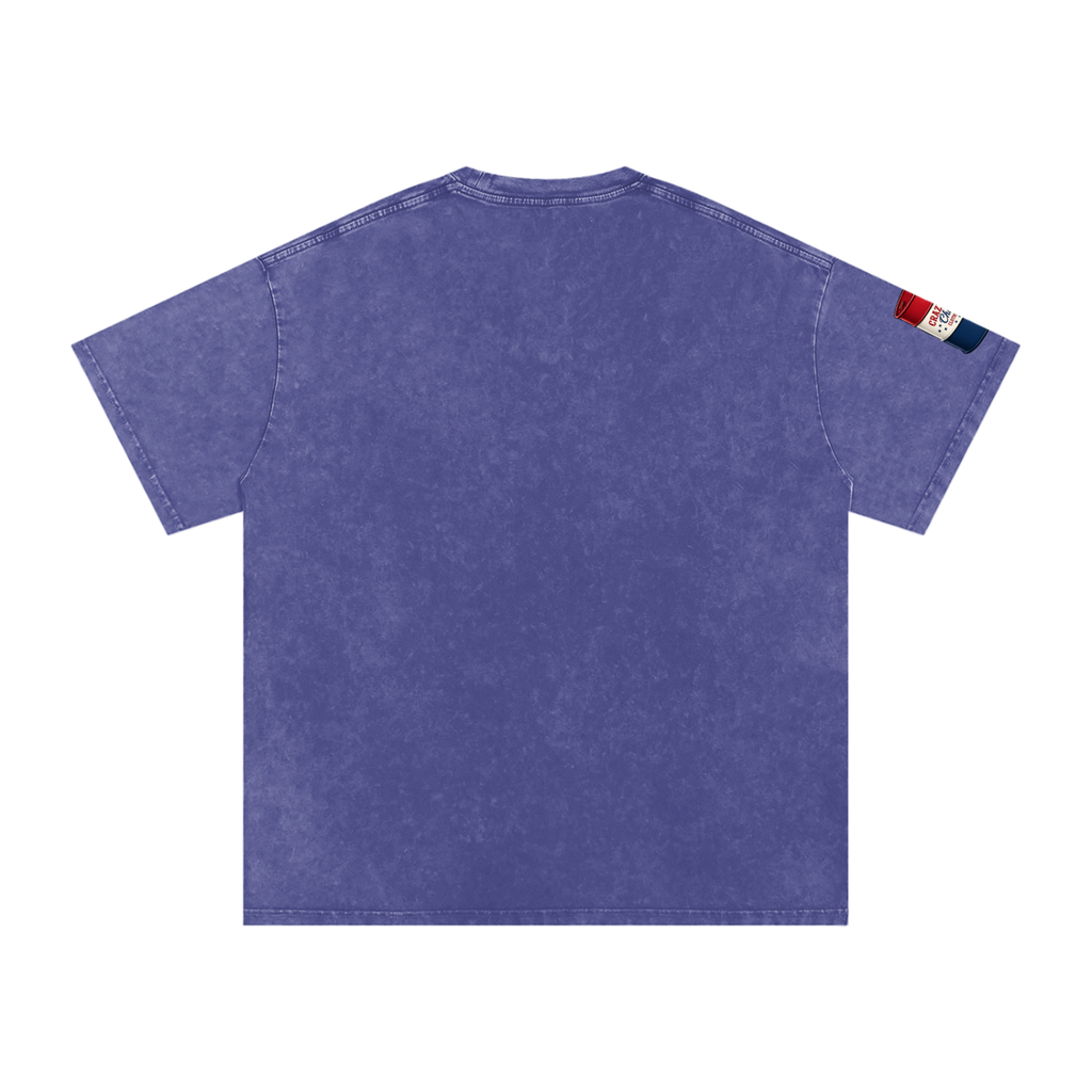 LOOK WHO Snow Washed Oversized Cotton T-Shirt