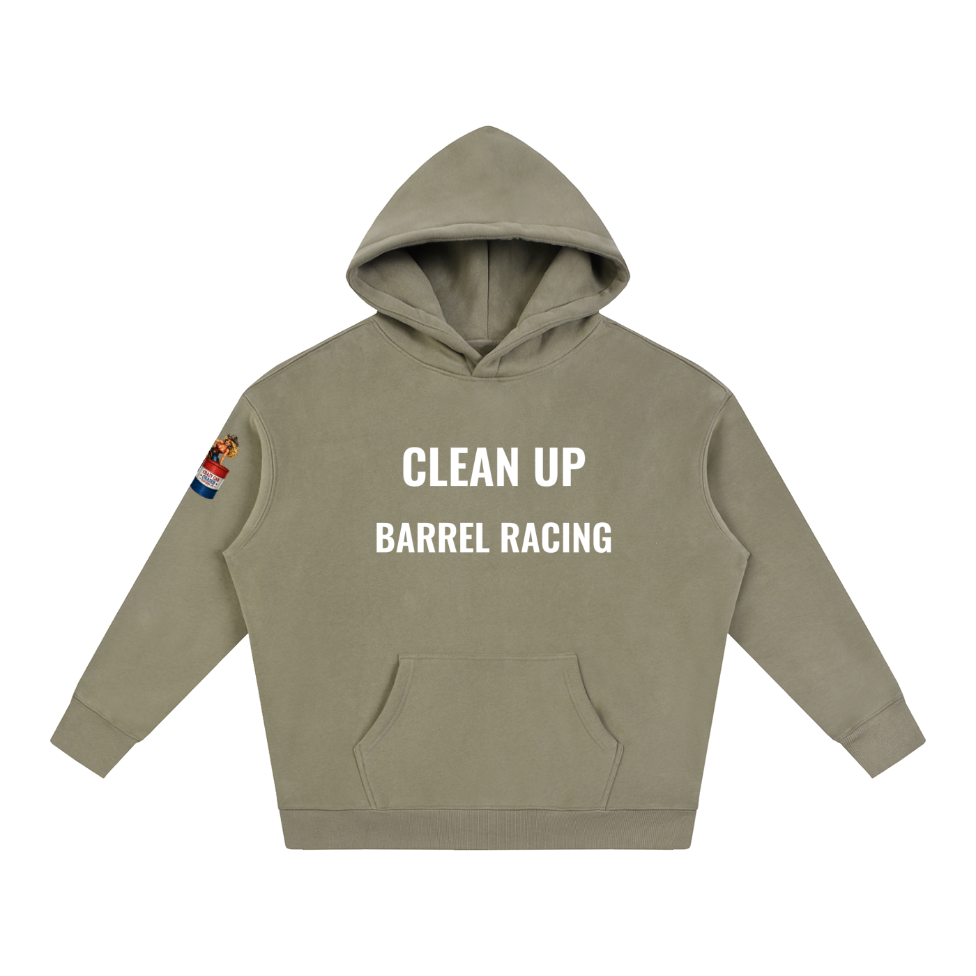 CLEAN IT UP Oversize Fleeced Hoodie