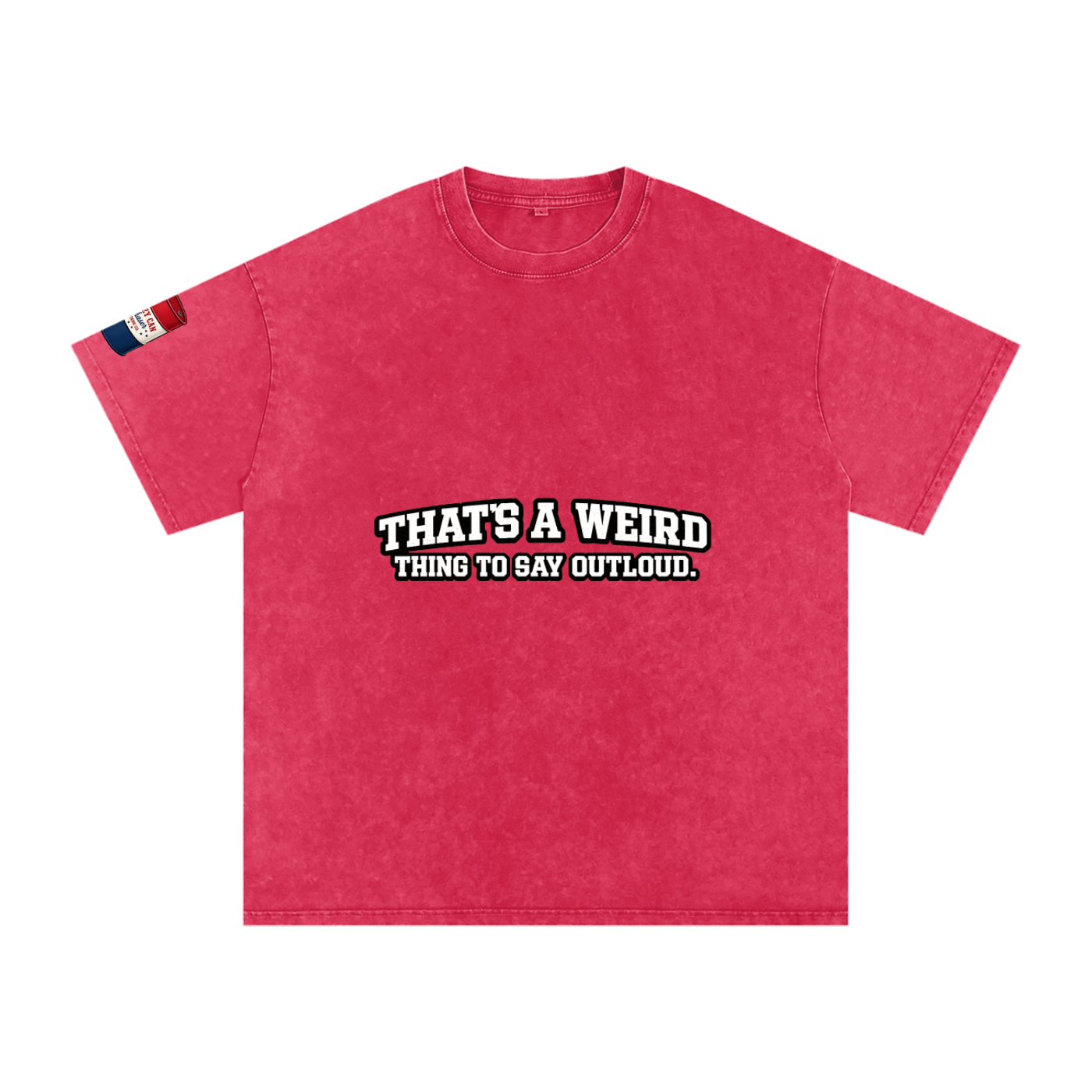 That's Weird Snow Washed Oversized Cotton T-Shirt