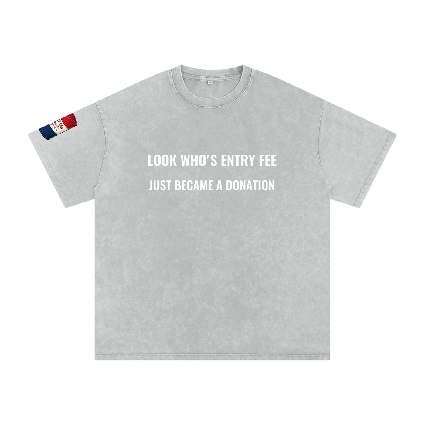 LOOK WHO Snow Washed Oversized Cotton T-Shirt