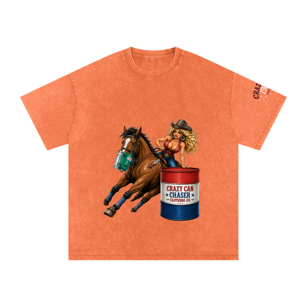Barrel Betty Snow Washed Oversized Cotton T-Shirt
