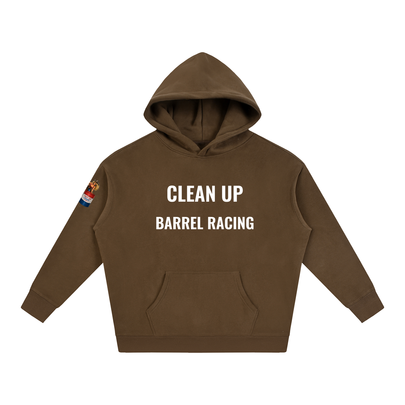 CLEAN IT UP Oversize Fleeced Hoodie