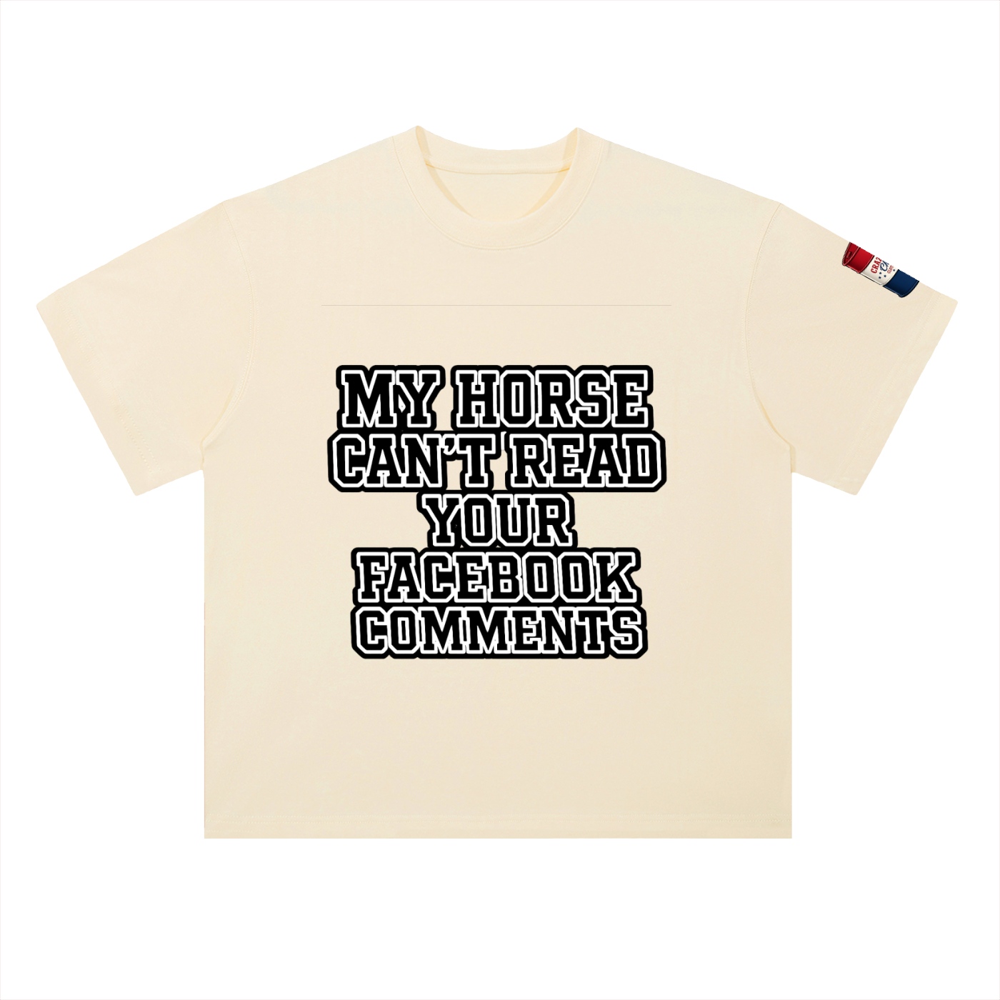 My Horse Can't Read Heavyweight Drop Shoulder Cotton T-Shirt