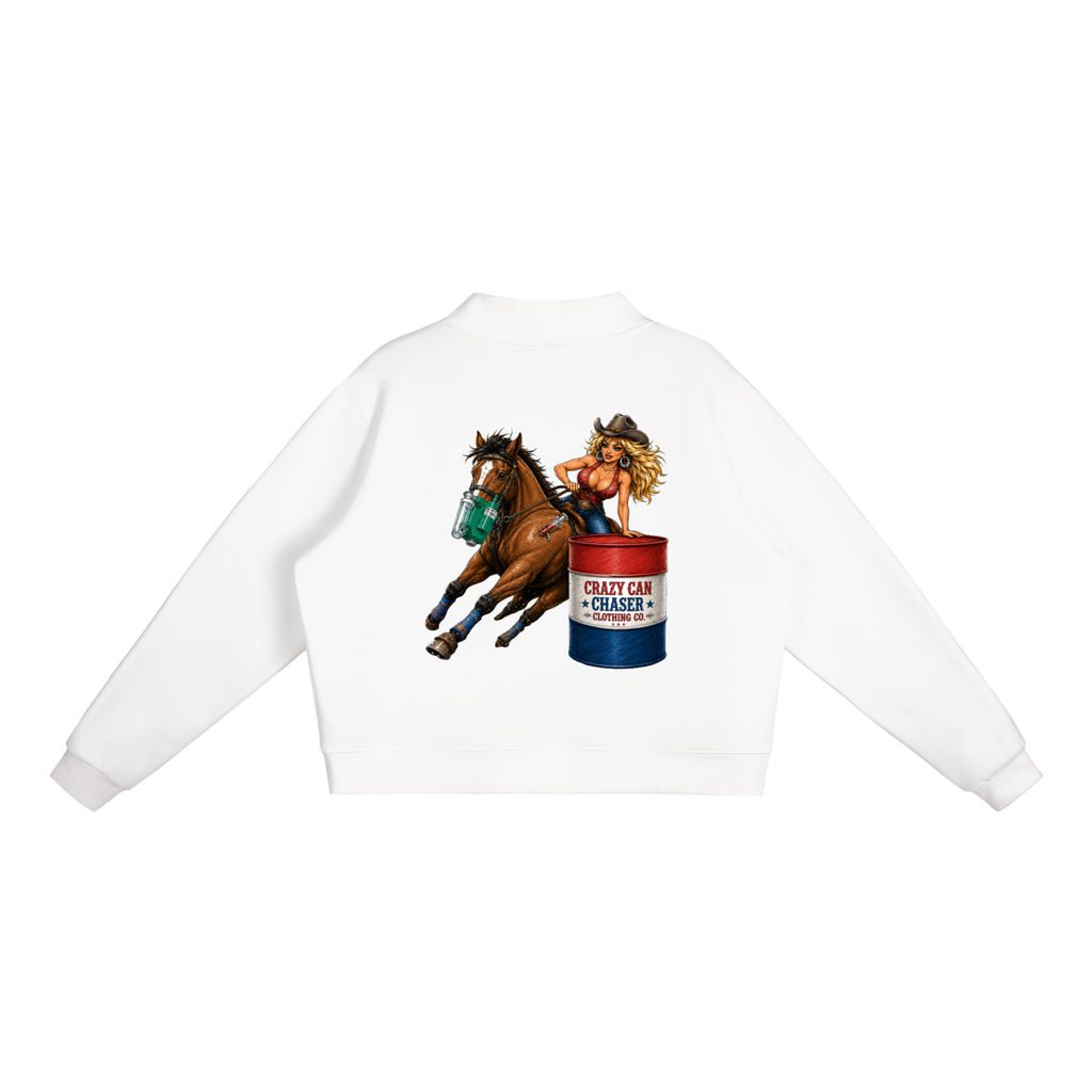 Barrel Racer Betty Mock-Neck Crew Sweatshirt