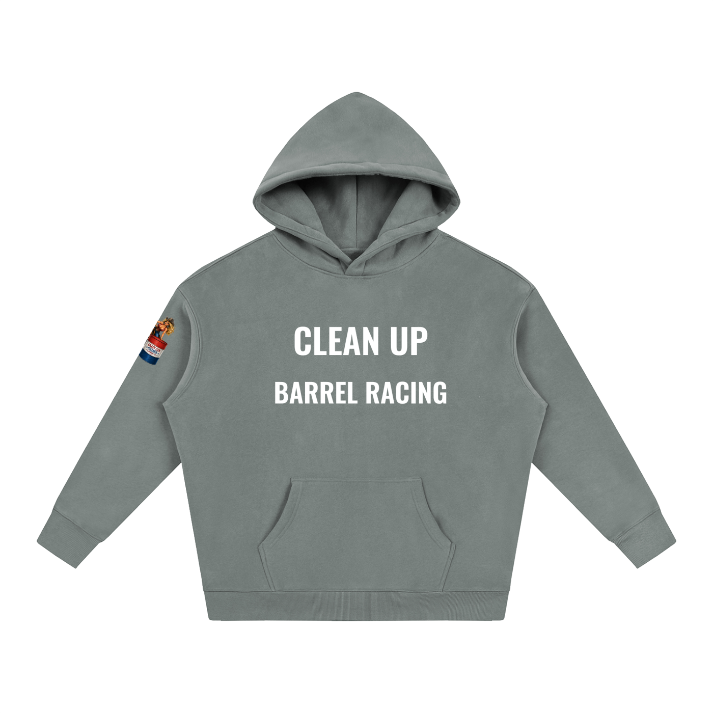 CLEAN IT UP Oversize Fleeced Hoodie