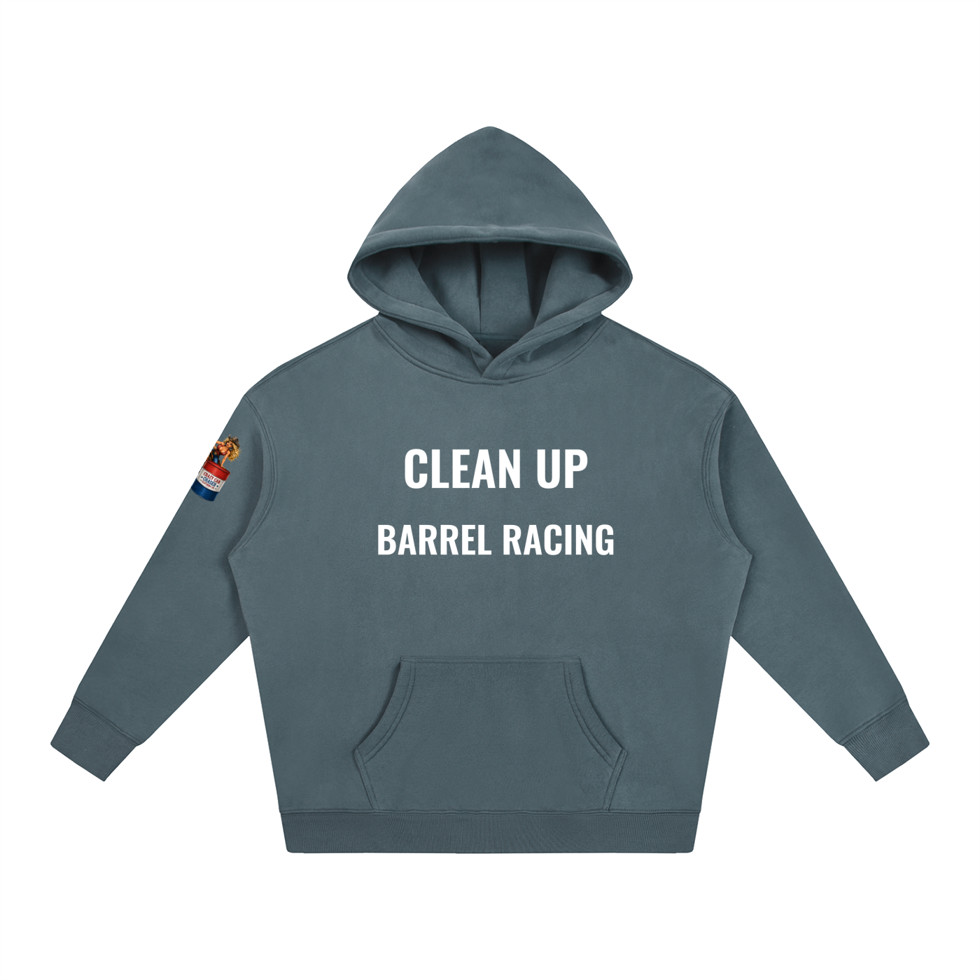CLEAN IT UP Oversize Fleeced Hoodie