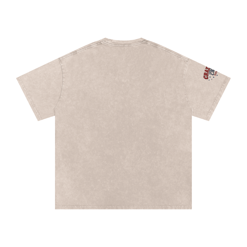 LIKE A BARREL HORSE Snow Washed Oversized Cotton T-Shirt