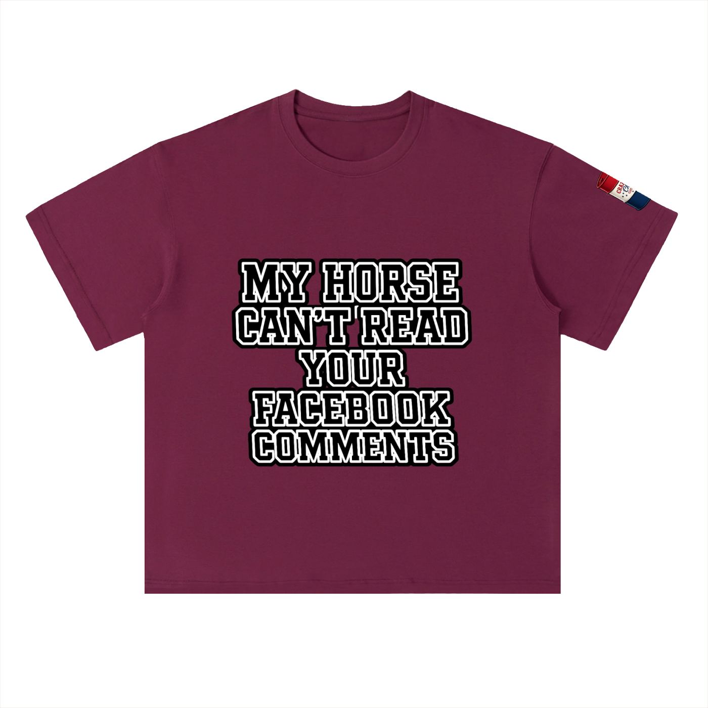 My Horse Can't Read Heavyweight Drop Shoulder Cotton T-Shirt