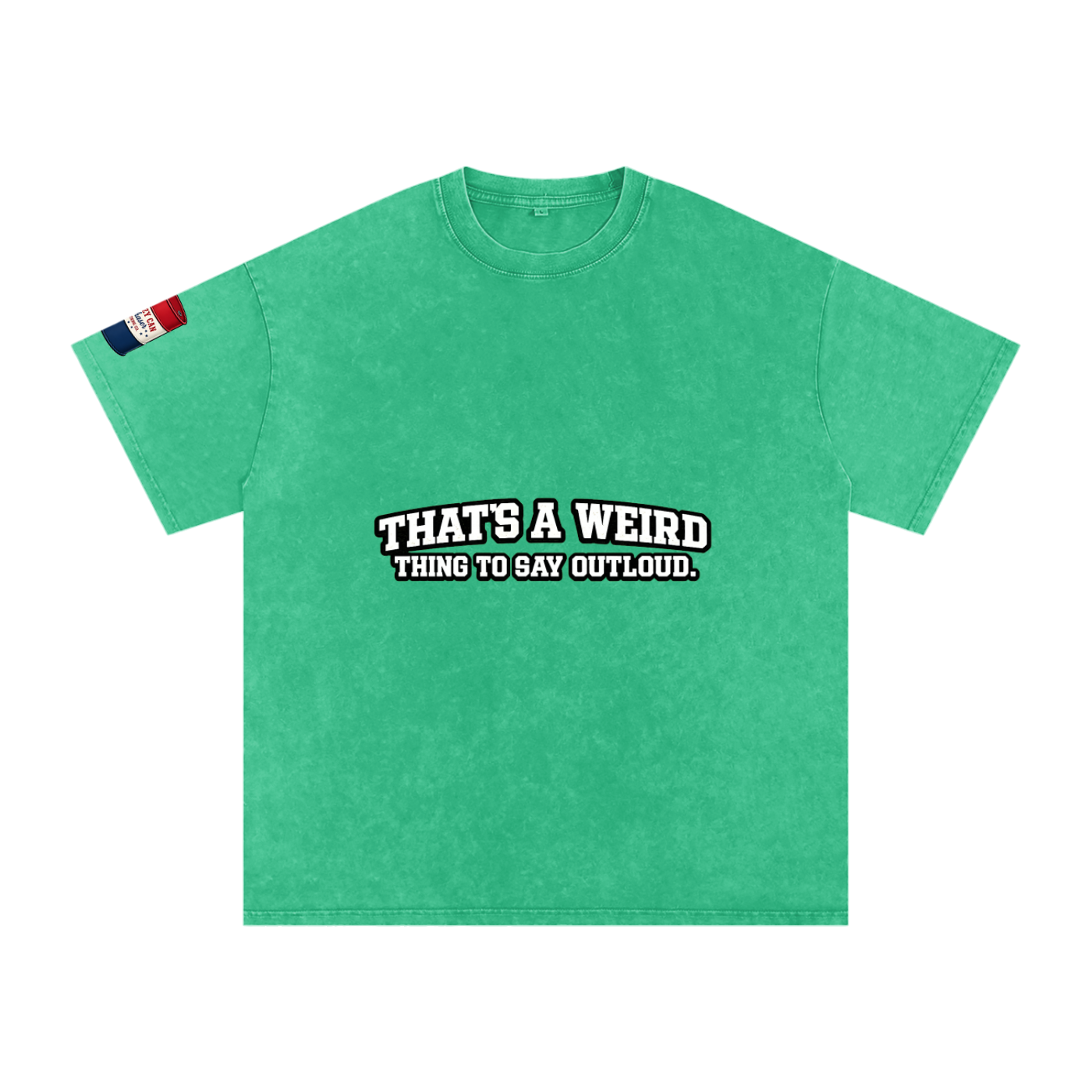 That's Weird Snow Washed Oversized Cotton T-Shirt