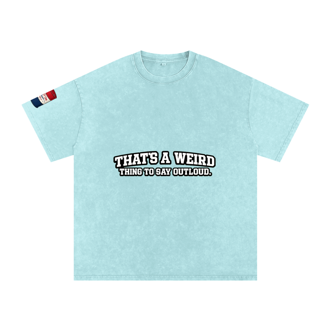 That's Weird Snow Washed Oversized Cotton T-Shirt