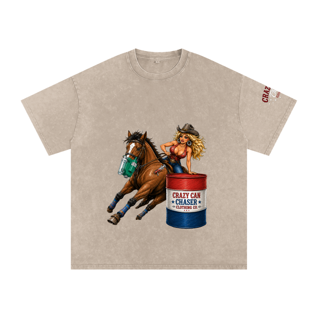 Barrel Betty Snow Washed Oversized Cotton T-Shirt