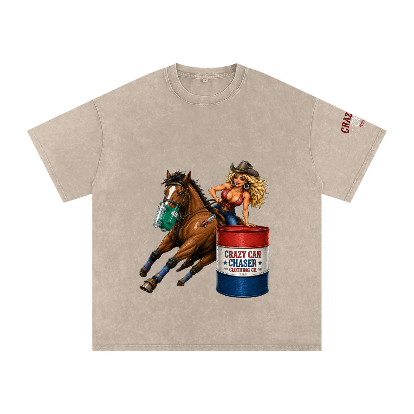 Barrel Betty Snow Washed Oversized Cotton T-Shirt