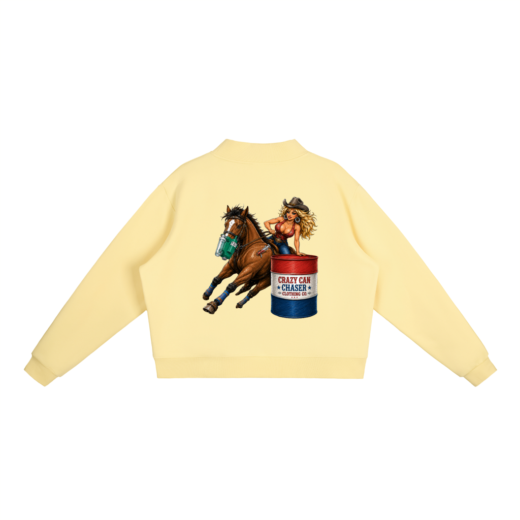 Barrel Racer Betty Mock-Neck Crew Sweatshirt