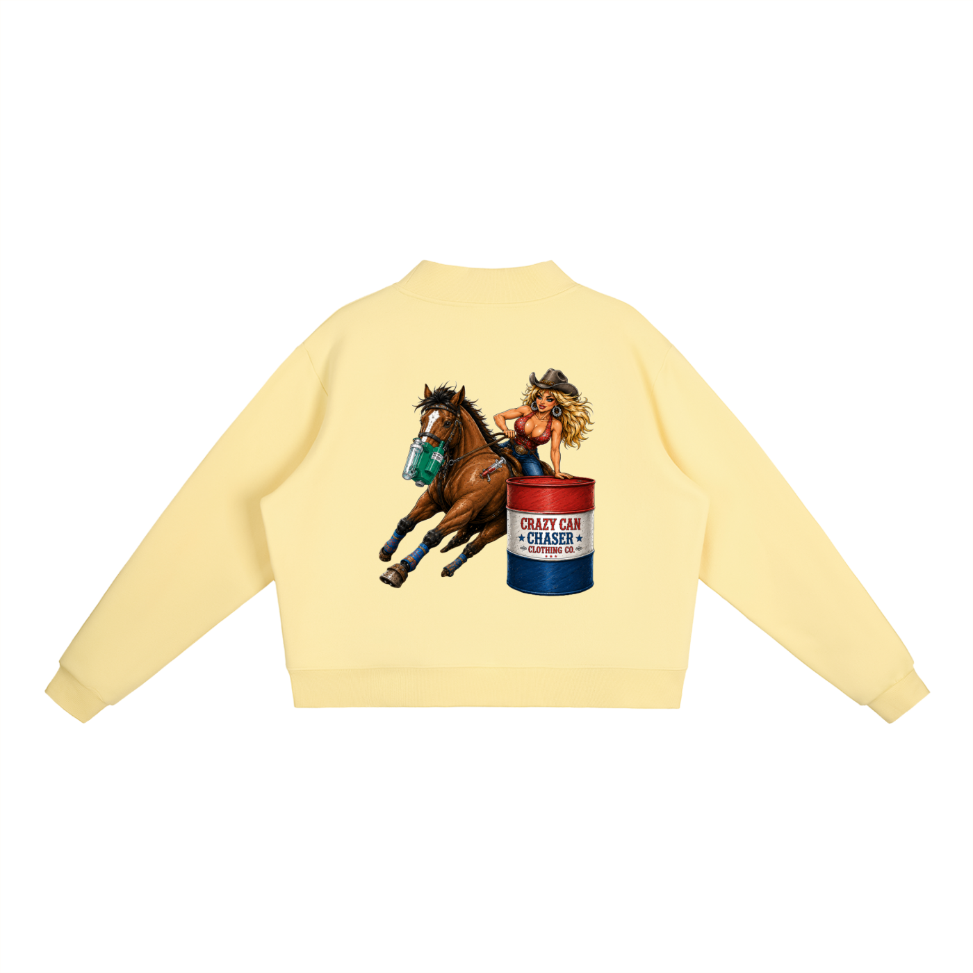 Barrel Racer Betty Mock-Neck Crew Sweatshirt